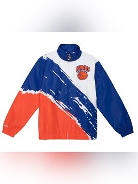 NWT NBA New York Knicks Men’s iconic windbreaker jacket. Mitchell & Ness.